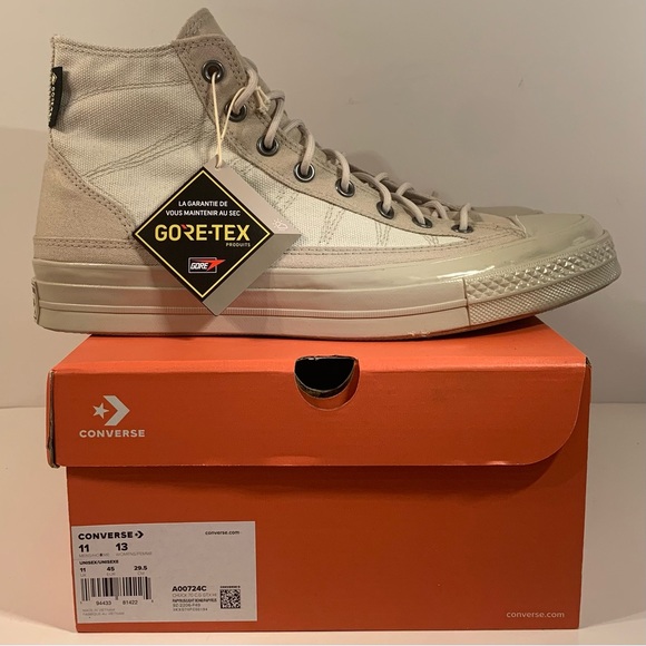 🏜[BRAND NEW] CONVERSE CHUCK 70 HIGH GORE-TEX PAPYRUS LIGHT BONE MENS SIZE 11🏜 - Picture 3 of 15